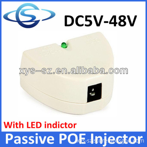 Passive POE Injector with LED Indicator support 5V-48V